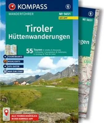 Produktbild von KOMPASS Wanderführer Tiroler Hüttenwanderungen, 55 Touren mit Extra-Tourenkarte