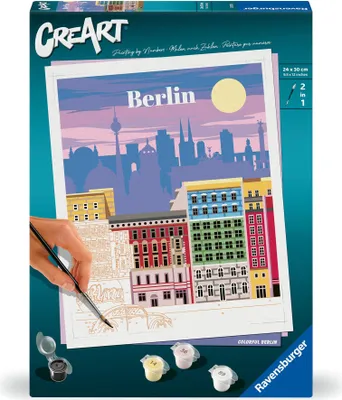 Produktbild von Ravensburger CreArt - Malen nach Zahlen 25521 - Farbenfrohes Berlin - ab 12 Jahren