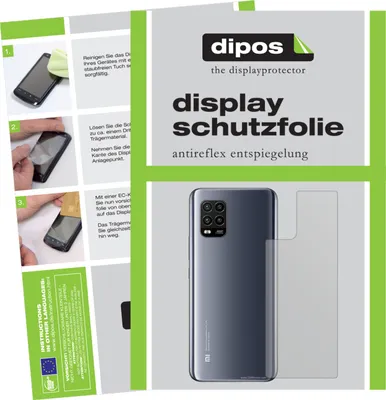 Produktbild von 1x Schutzfolie für Xiaomi Mi 10 Lite 5G Rückseite matt Displayschutzfolie Folie Display Schutz dipos
