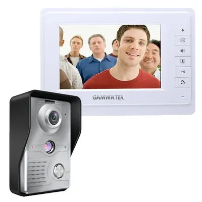 Zdjęcie produktu dla Wideodomofon, 7-calowy wyświetlacz, kamera 1000TVL, T819MKW11