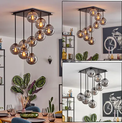 Produktbild von Fossobiubo Deckenlampe aus Metall/Glas in Schwarz