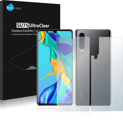Produktbild von 18x Savvies Schutzfolie für Huawei P30 (Vorder + Rückseite) Folie Klar