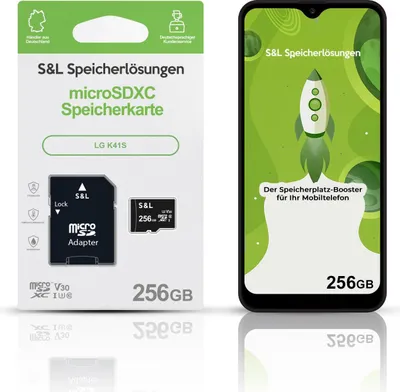 Produktbild von microSD Speicherkarte S&L für LG K41S - Speicherkapazität: 256 GB