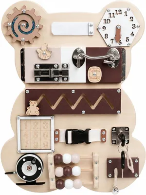 Imagen del producto de Panel sensorial de actividades, diseñado para el desarrollo infantil, juguete para estimular la motricidad, ideal para interiores y exteriores