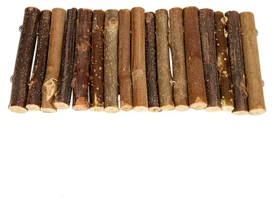 Produktbild von Holzbrücke für Hamster aus Naturholz - Kauspielzeug für Nagetiere, fördert natürliche Bewegung, Größe S