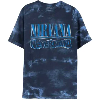 Produktbild von Nirvana | Offizielles Band-T-Shirt | Nevermind Wavy Logo (Dip-Dye), klein, lila