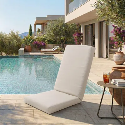 Produktbild von Hanah Home, Moderne Garten-Schaukelstuhl, Beige, Metallrahmen, 100% Outdoor-Stoff