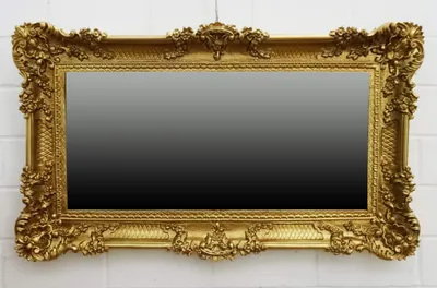 Image de Miroir baroque intemporel 96x57 cm - Ornements dorés