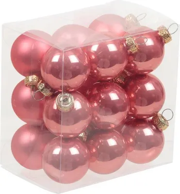 Produktbild von 18 x kleine Christbaumkugeln aus Glas zum Hängen 30 mm Weihnachtskugeln mini - kleine Christbaumkugeln aus Glas - Mini Glaskugeln zum Hängen