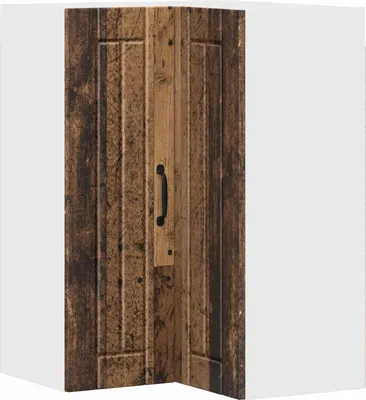 Obrázok produktu pre vidaXL Nástenná rohová skriňa LUCCA z recyklovaného dreva 57 x 57 x 80 cm z drevotriesky
