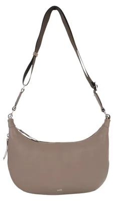 Image de Sac bandoulière LIV Hobo, couleur beige taupe, pour femmes - en cuir