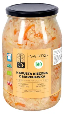 KAPUSTA KISZONA Z MARCHEWKĄ BIO 800 g - SĄTYRZ