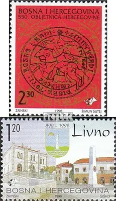 Produktbild von Briefmarken Bosnien - Kroat. Post Mostar 1998 Mi 43,44 (kompl.Ausg.) postfrisch Herzegowina