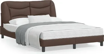 Produktbild von Maison Exclusive - Bettgestell mit LED ohne Matratze "Hvar" Braun 140x190 cm