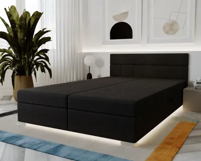 Obrázek produktu pro Boxspringová postel 180x200 ROSIE 2 - černá