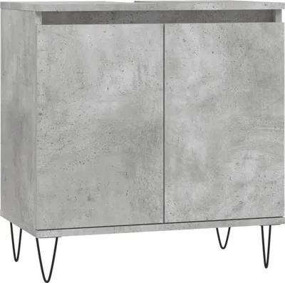 Zdjęcie produktu dla vidaXL Szafka łazienkowa betonowa szara 58 x 33 x 60 cm materiał drewnopochodny