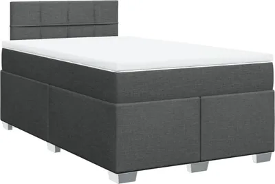 Produktbild von vidaXL Boxspringbett mit Matratze Dunkelgrau 120x190 cm Stoff