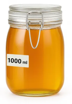 Obrázek produktu pro Skleněná Nádoba s Klipovým Uzávěrem 1000 ml – Vzduchotěsná Dóza na Potraviny, Zavařeniny a Stylové Uskladnění