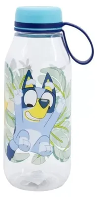Produktbild von Blaue Sportflasche mit aufsteckbarem Deckel 460 ml