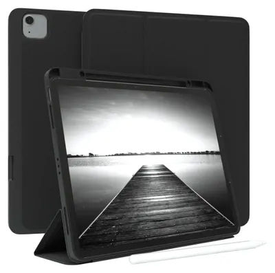 Produktbild von EAZY CASE Smartcase mit Stifthalter für Apple iPad Air 13 (2024) Hülle mit Stifthalterung, Tablet Cover aufstellbar  13 Zoll in Schwarz