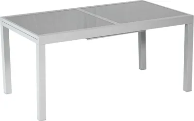 Obrázek produktu pro Zahradní stůl Merxx rozkládací 160/220 x 90 cm - hliníkový rám stříbrný