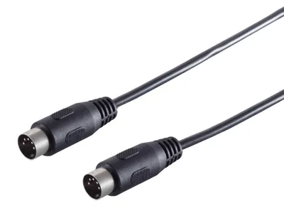Produktbild von S-IMPULS Audiokabel, 2x DIN-Stecker 5-polig, 1,5 m, schwarz