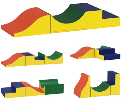 Produktbild von AIYAPLAY Schaumstoff Bausteine Kinder 3 Stück Riesenbausteine Gelb