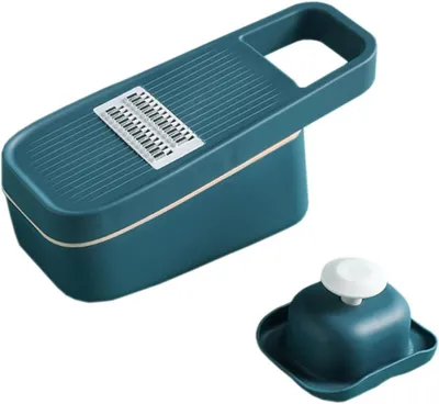 Produktbild von Gemüseschneider mit manueller Reibe und Kartoffelschneider aus Edelstahl, mit rutschfestem Griff, vielseitig für Obst und Gemüse