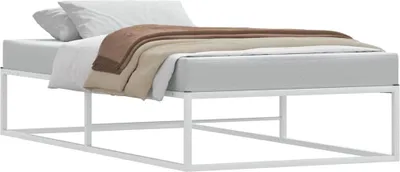 Obrázok produktu pre vidaXL Rám postele bez matraca biely 100x200 cm kovový