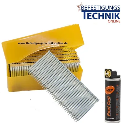Produktbild von Stahlnägel Stahlbrads 1,8x18mm +1 Gas für Fußleistennagler Tjep ST-15/50 Gas BR-04.1 1,5M