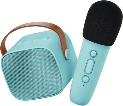 Zdjęcie produktu dla Mikrofon Karaoke Lalarma - Niebieski z Głośnikiem Bluetooth