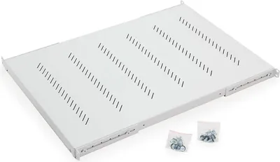 Image de Triton RAB-UP-850-H4 Tablette 19" pour charges lourdes perforée, 1U, 850mm, jusqu'à 150kg, Triton RAB-UP-850-H4, noir profond