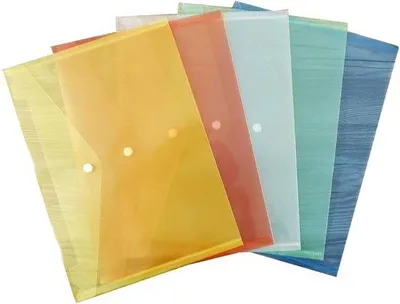 Produktbild von Famanu A4 Dokumententaschen 30 Stück - Transparent, Wasserfest, Druckknopfverschluss - 5 Farben