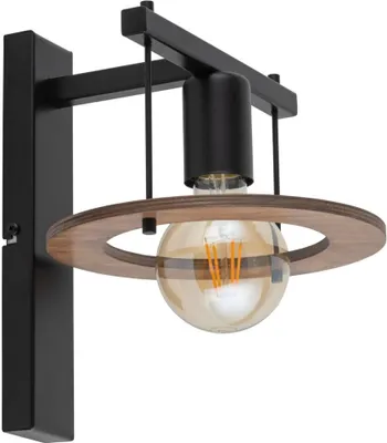 Zdjęcie produktu dla Kinkiet ścienny czarno-brązowy boho dekoracyjny do salonu Coffee 1xE27 15W Sigma Lighting