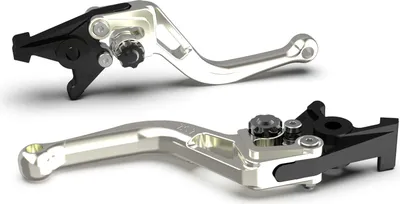 Produktbild von Bremshebel LSL BOW R35R mit ABE kurz für Yamaha YZF-R6 YZF-R1 MT-01 600 - 1700 ccm Bj. 2004 - 2016, Farbe Hebel:silber, Farbe Versteller:schwarz
