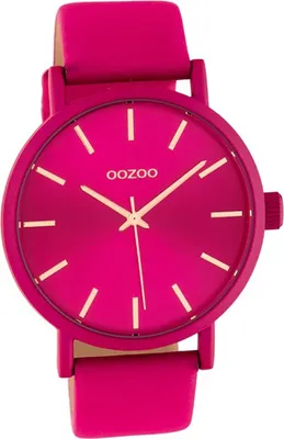 Produktbild von Oozoo Damen Armbanduhr fuchsia Analog C10448 Timepieces Lederarmband D2UOC10448