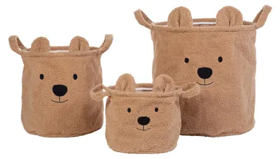 Image de Childhome CCBTBSET, Beige, Polyester, Panier, Unie, Intérieur, Rond