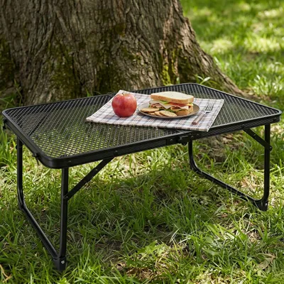 Produktbild von KLAPPBARER REISETISCH, CAMPING- UND WANDERTISCH AUS ALUMINIUM, 60 x 40 x 25 cm
