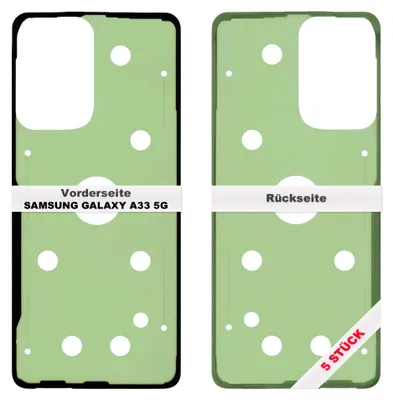 Produktbild von 5x Samsung Galaxy A33 5G A336 Akkudeckel Klebefolie Kleber Backcover Rahmen Batterie Glue