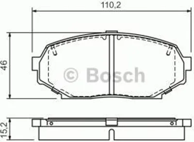 Produktbild von Bosch Bremsbelagsatz, Scheibenbremse  0 986 424 303