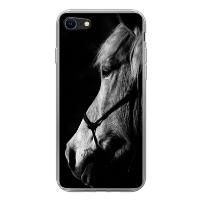 Produktbild von MuchoWow® Handyhülle Schutzhülle Hülle für iPhone SE 2020 Pferd - Halfter - Leicht Silikon Softcase Handy Hülle - Kartenbesitzer