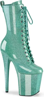 Produktbild von FLAMINGO-1040GP Damen Booties von Pleaser, Aqua Lack , EU 41, US 11