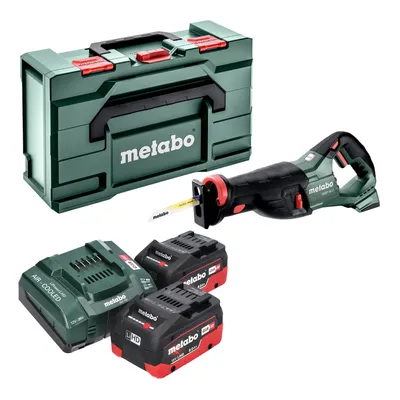 Produktbild von Metabo SSEP 18 LT Akku Säbelsäge 18 V 32 mm + 2x LiHD Akku 8,0 Ah + Ladegerät + Metabox