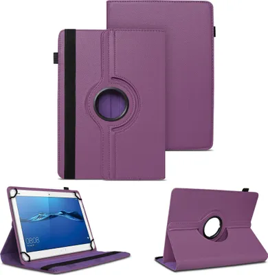 Produktbild von Tablet Hülle für Huawei MediaPad T1 T2 T3 T5 10 360° Drehbar Case Cover SchutzFarben:Lila