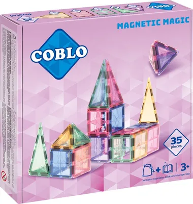 Obrázok produktu pre Klocki magnetyczne COBLO Pastel 35 elementów