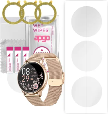 Produktbild von apgo 3 Stück Schutzfolie, klar, kompatibel mit VvituaC LW27 Smartwatch, Hydrogel Displayschutzfolie mit Positionierhilfe, Displayfolie, robust und kratzfest
