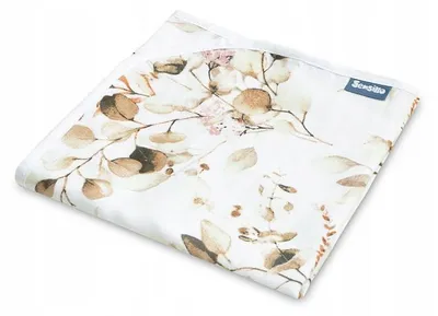 Produktbild von Sensillo Musselin-Decke Eukaliptus weiß 80x100 cm atmungsaktiv