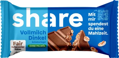 Produktbild von share Riegel Dinkelpuff Vollmilch 20 x 45 g