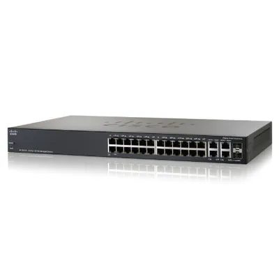 Produktbild von Cisco SF300-24MP, Managed, L3, Power over Ethernet (PoE), Rack-Einbau