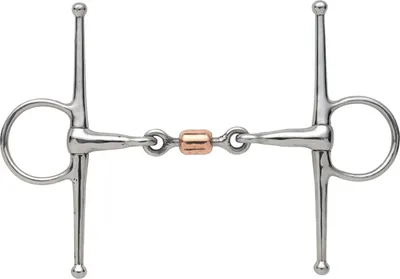 Produktbild von Shires - Kupfer-Roll-Mittelstück Schenkeltrense ER160 (5 in) (Silber)